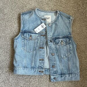 Abercrombie Light Blue Denim Vest